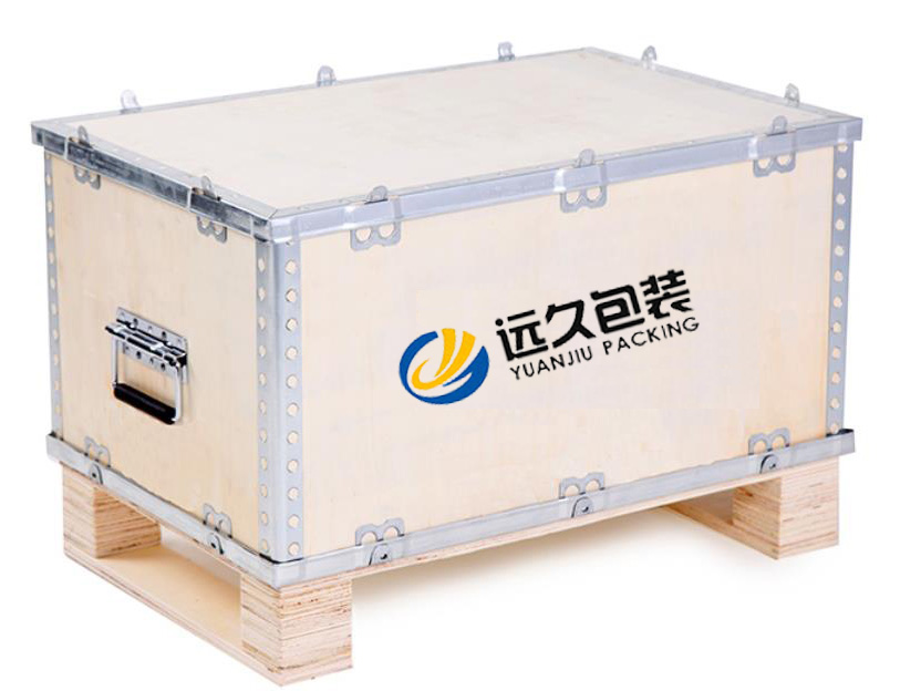 免熏蒸钢带木箱 钢带木箱