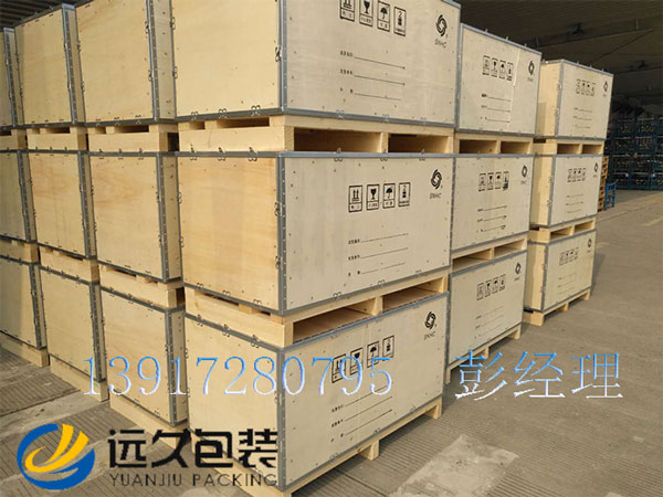 钢带木箱可循环使用 钢带木箱