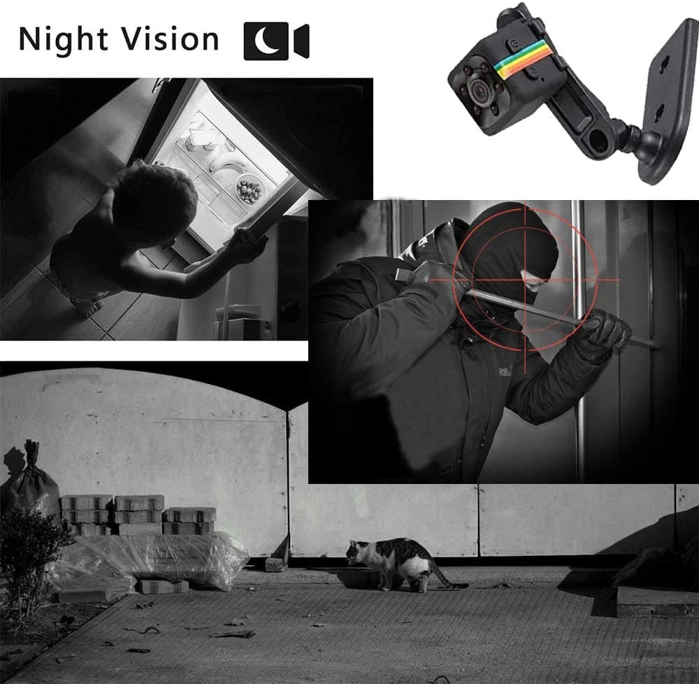 mini camera di sorveglianza che controlla interno ed esterno casa collegabile allo smartphone mini camera 1080 fullhd night vision
